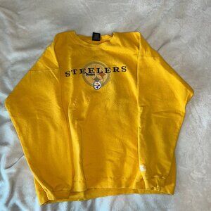 Vintage Steelers Yellow Sweatshirt Size XXL